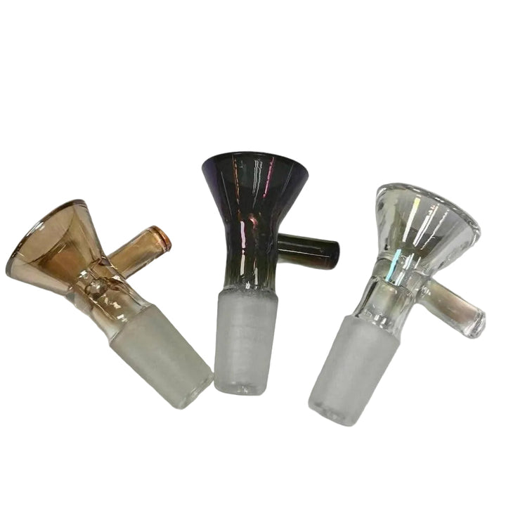 14mm Glass replacement bowl with handle - shell shock