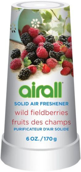 Airall solid air freshener container with wild fieldberries on a white background