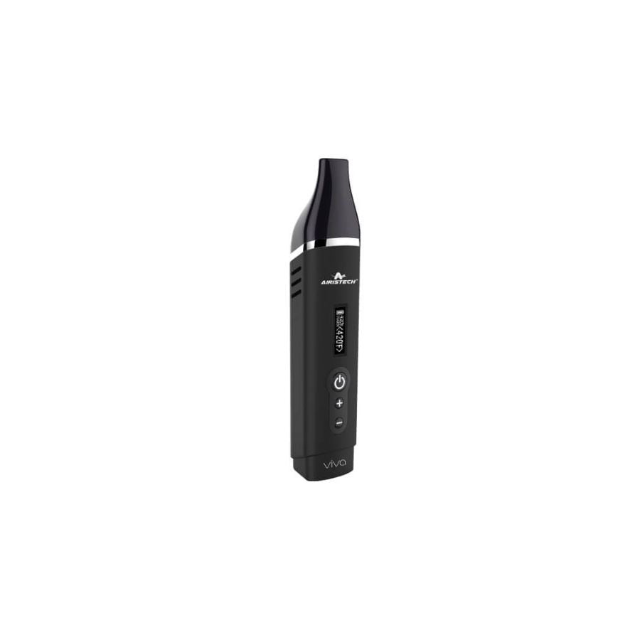 Black electronic device with visible branding on a white background