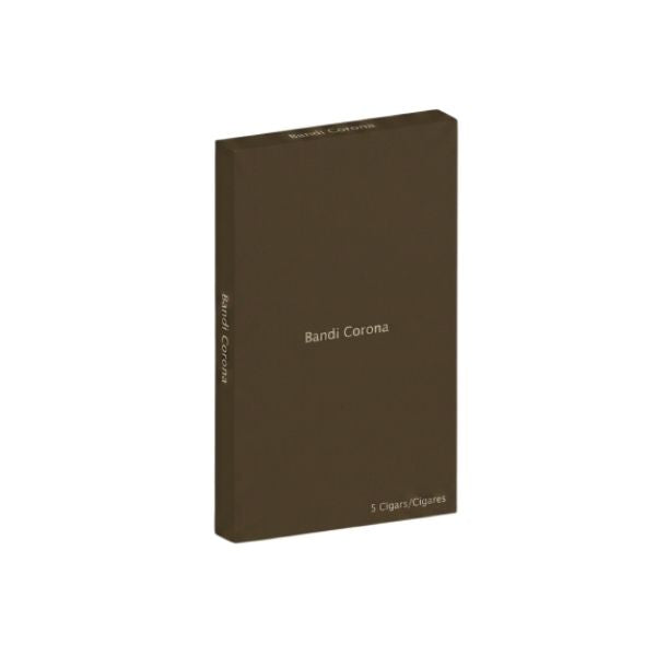 Brown Bandi Corona cigar box on a white background