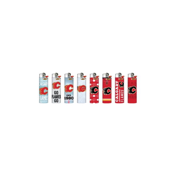 Bic Large maxi calgary flame lighters on a white background