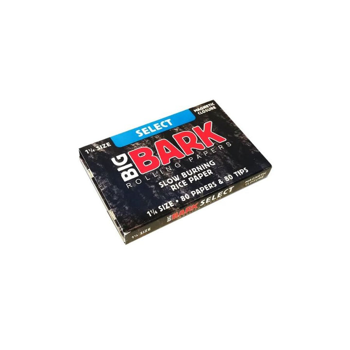 Box of Big Bark rolling papers on a white background