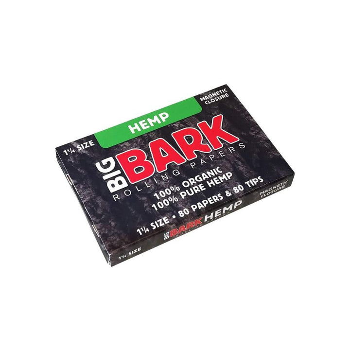 Box of Big Bark Hemp rolling papers on a white background