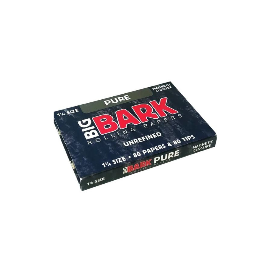 Box of Big Bark rolling papers on a white background