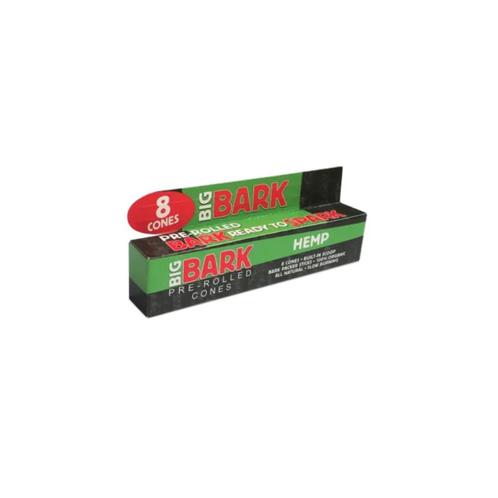 Box of Big Bark pre-rolled cones on a white background