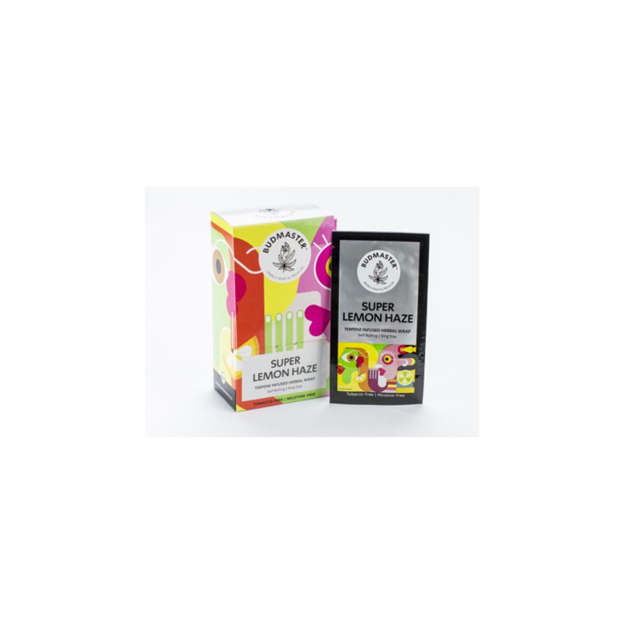 Bloommaster Super Lemon Haze cannabis product packaging on a white background