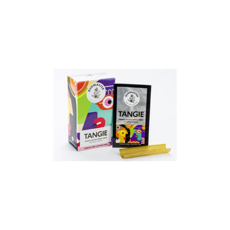 Tangie product packaging with colorful design on a white background