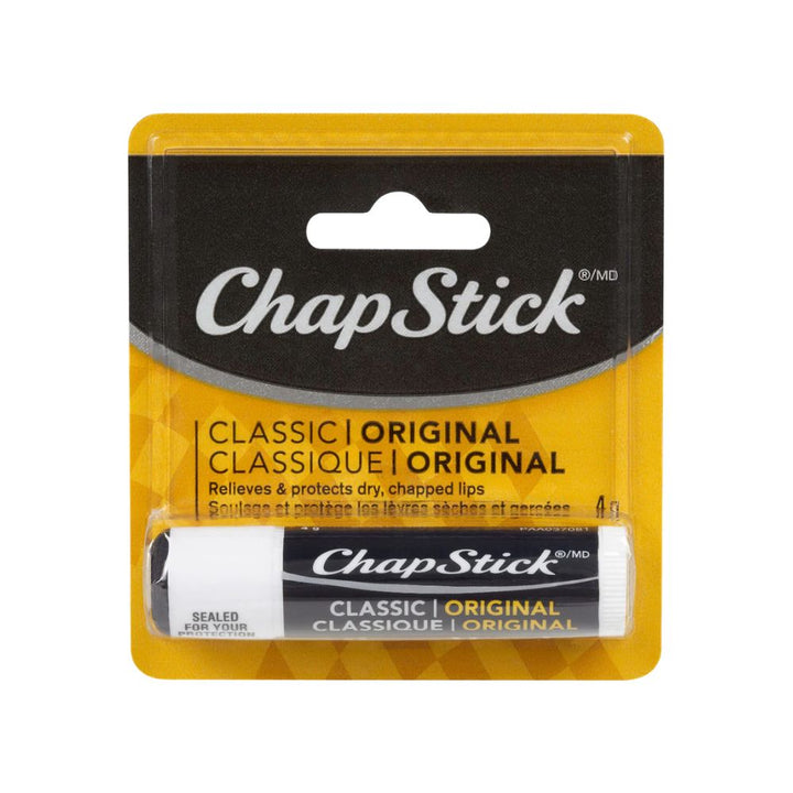 Chapstick Classic Original Lip Balm 4g white background