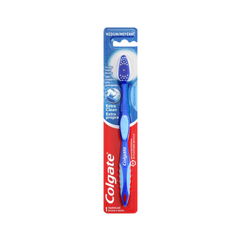 Colgate Toothbrush extra clean on a white background
