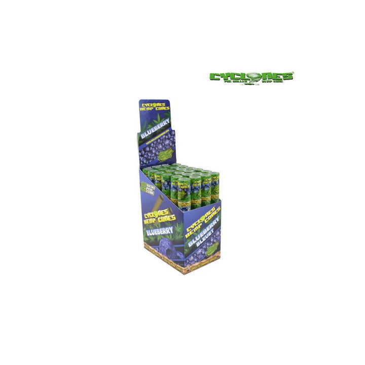 Display box of Blueberry flavored vape pens with &