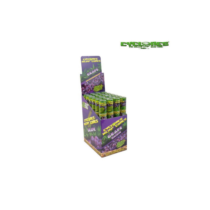 Display box of Grape flavored vape pens with &