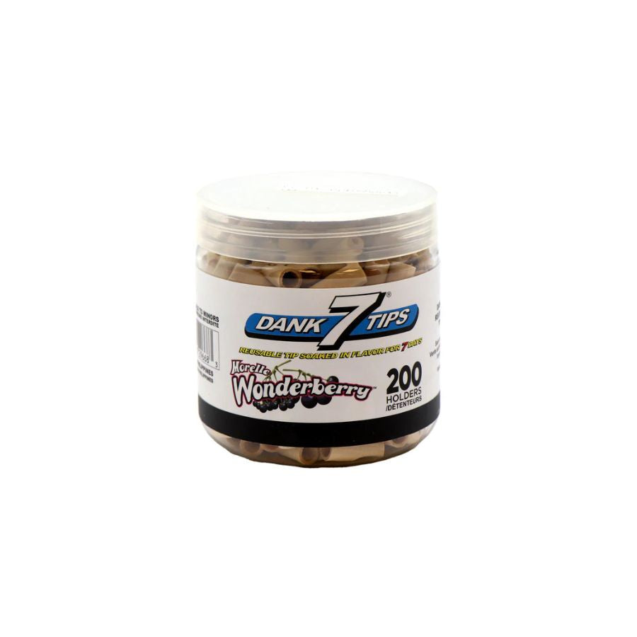 Jar of Dank 7 Tips with Wonderberry flavor on a white background