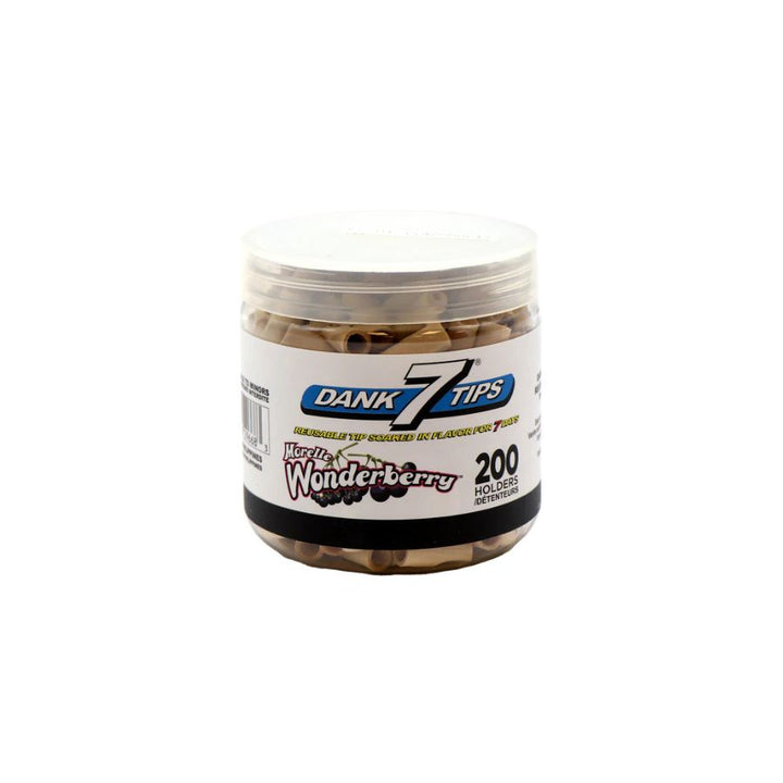 Jar of Dank 7 Tips with Wonderberry flavor on a white background