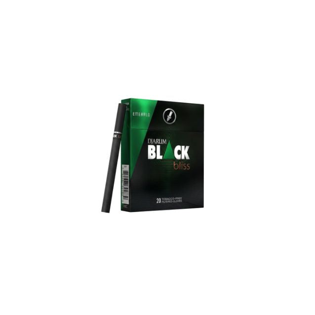 Pack of Charlim Black Bliss Emerald cigarettes on a white background