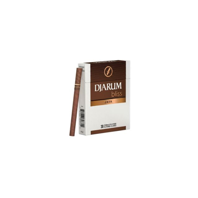 Djarum bliss java cigarettes on a white background