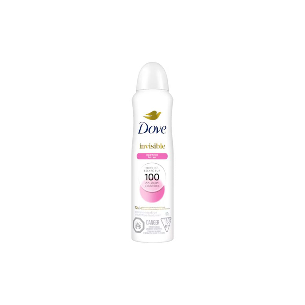 Dove Deodorant Spray Women Invisible Dry on a white background