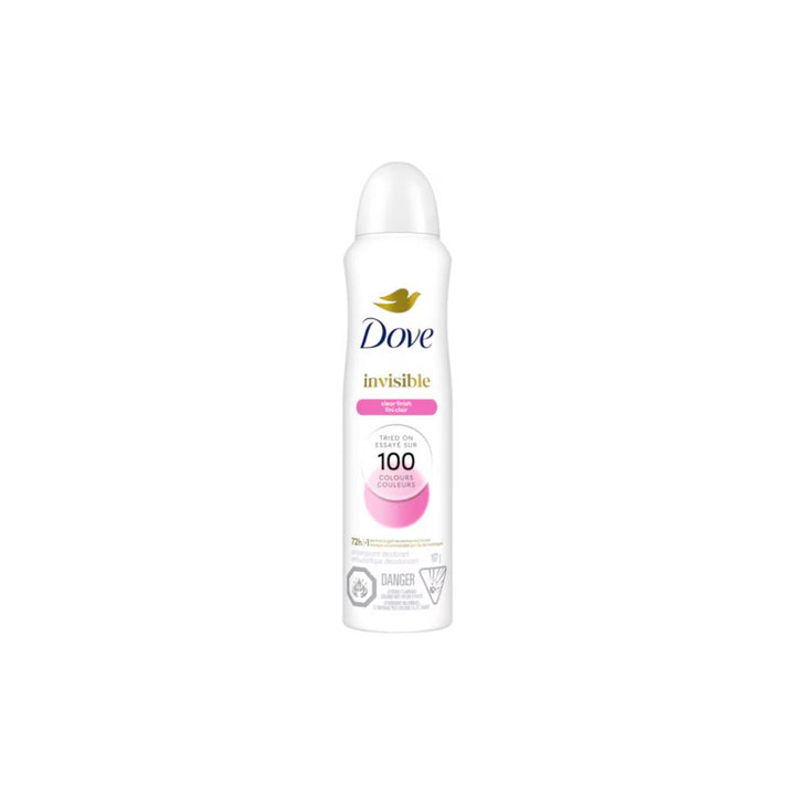 Dove Deodorant Spray Women Invisible Dry on a white background