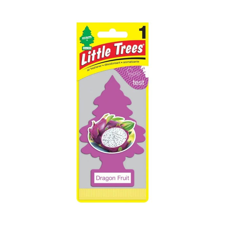 Little tree dragon fruit carded airfreshner with white BACKGROUND