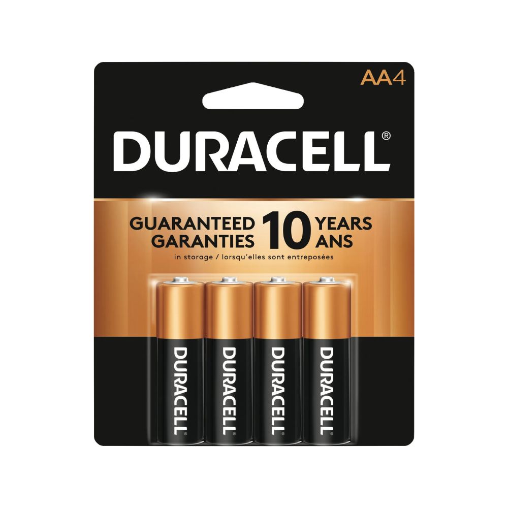 Duracell Coppertop AA4 14pk white background