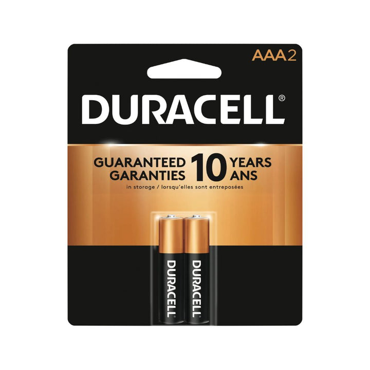 Duracell  Coppertop AAA2 on a white backgrund