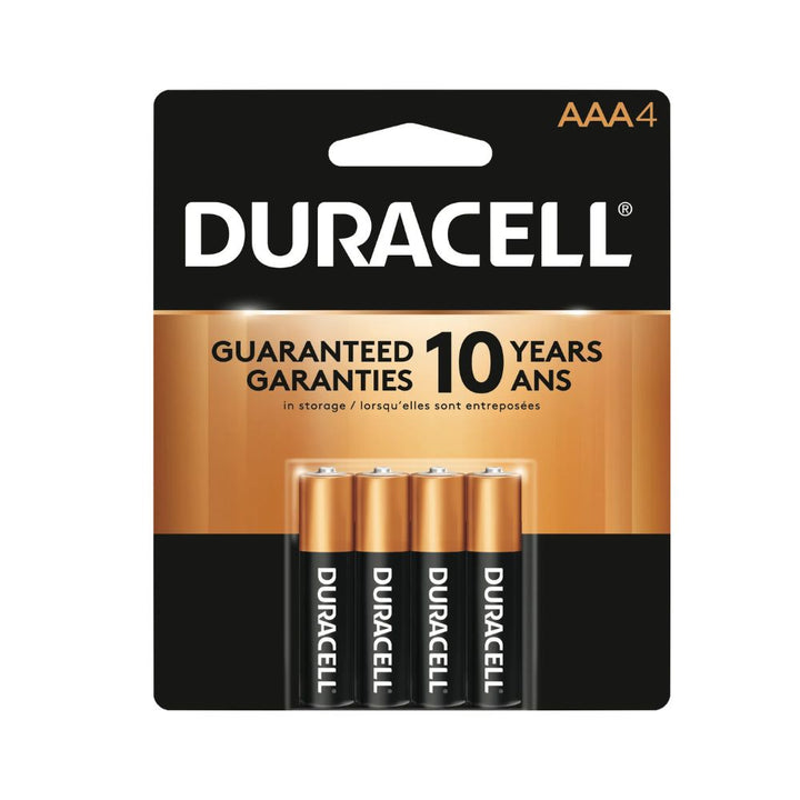Duracell Coppertop AAA4 on a white background