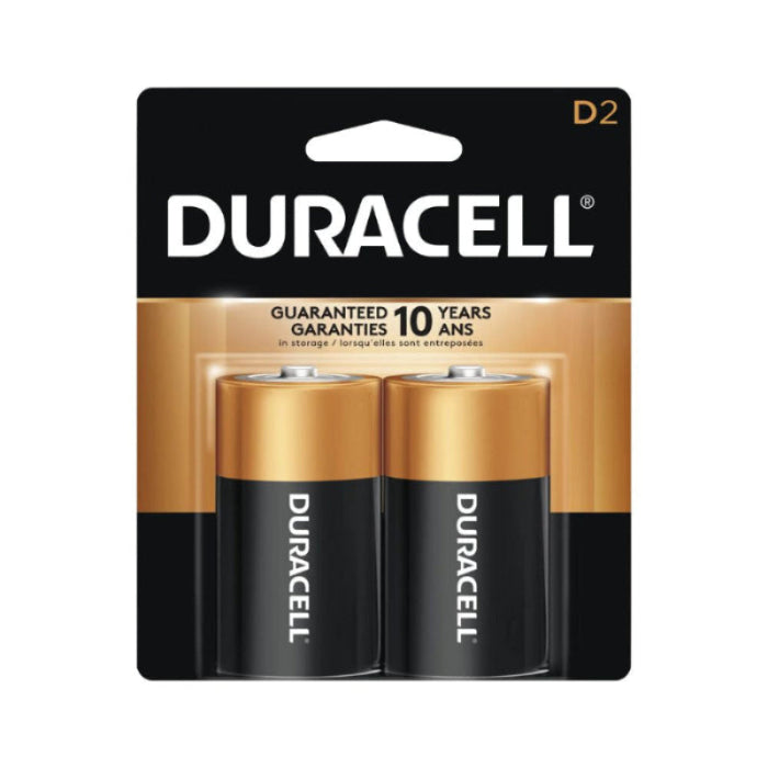 Duracell Coppertop D2 on a white background
