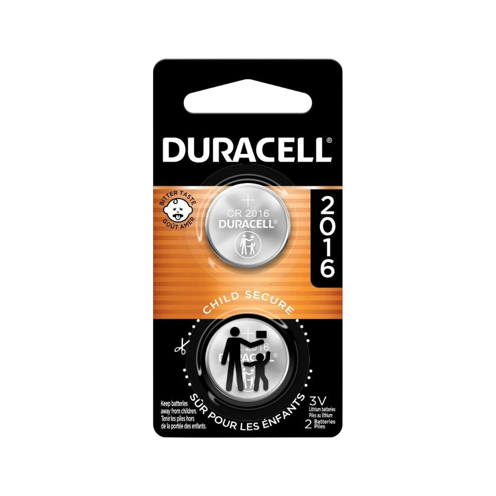 Duracell 2016 Lithium Batteries on a white background
