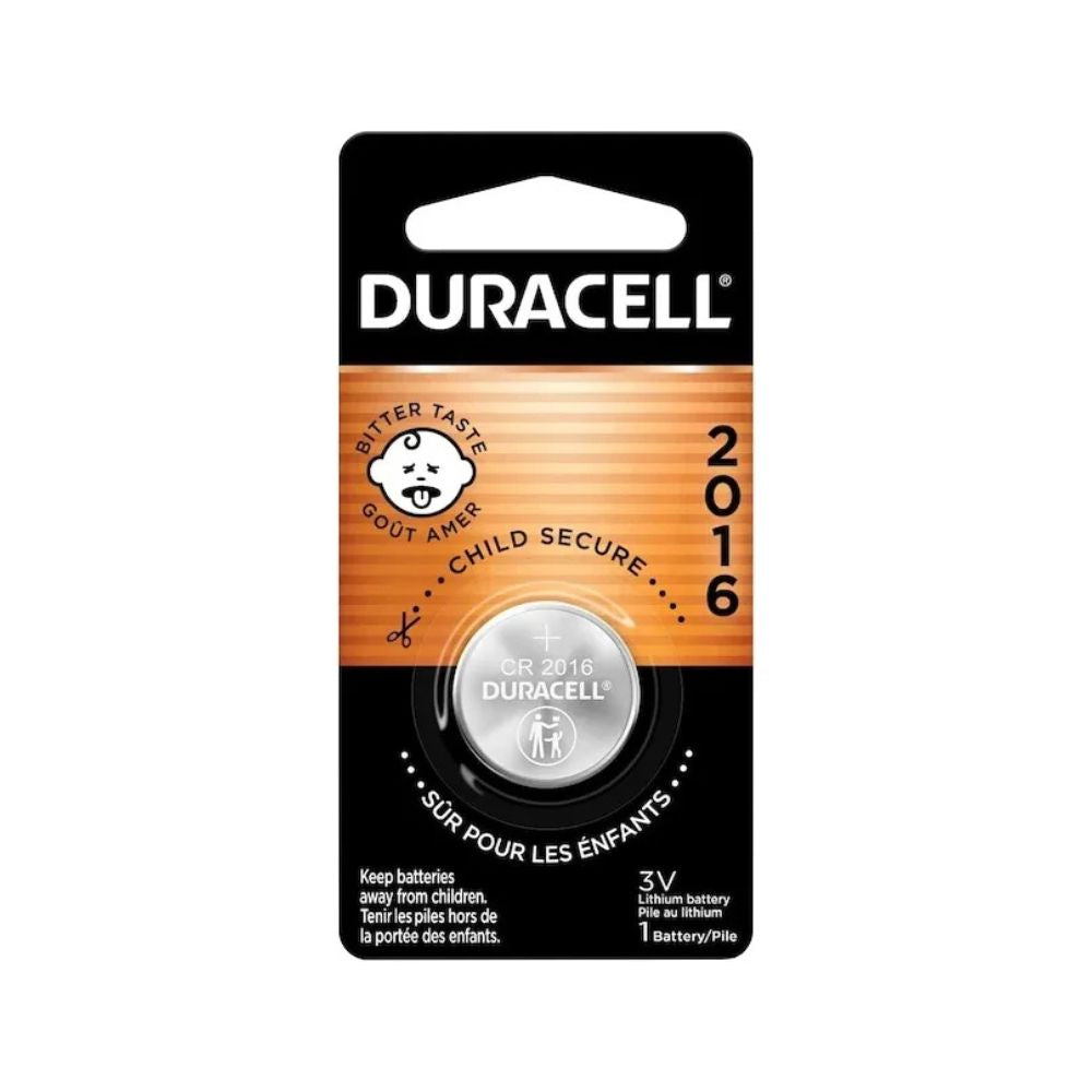 Duracell CR2016 on a white background