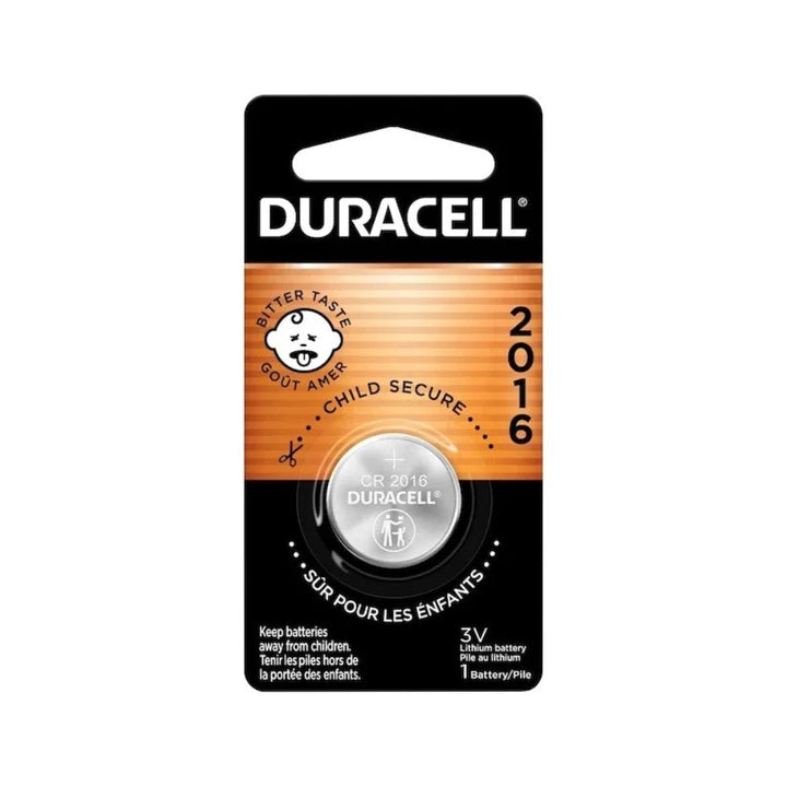 Duracell CR2016 on a white background