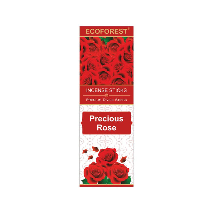Ecoforest Incense Sticks packaging with red roses on a white background