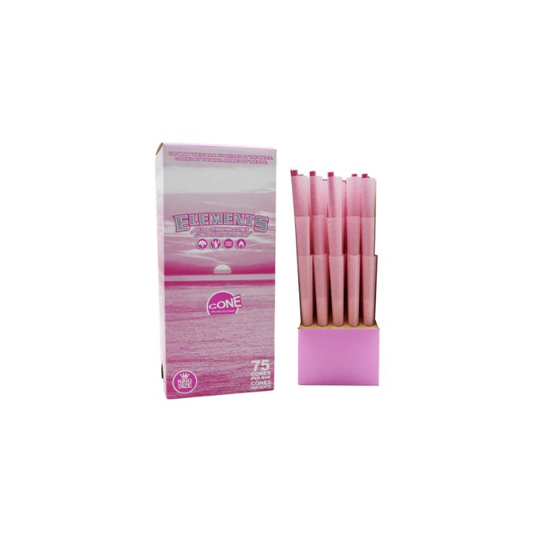 Pink cigarettes with packaging on a white background