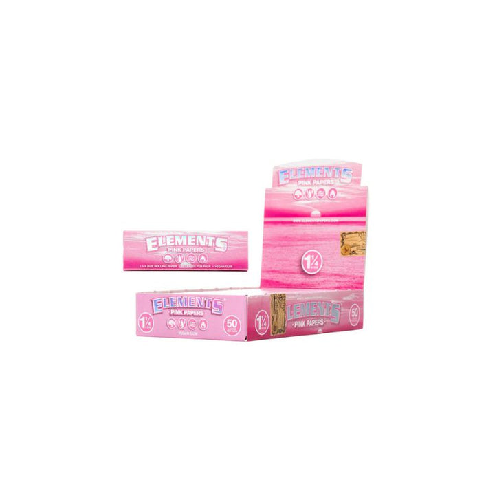 Pink rolling paper packages with &