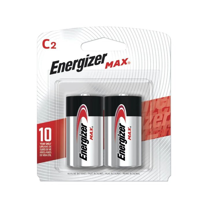 Energizer max C2 battery on a white background