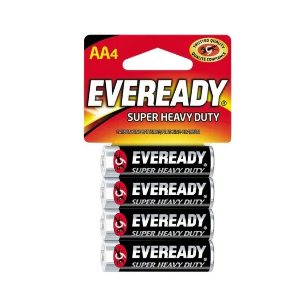 Eveready Super Heavy Duty AA4 on a white background