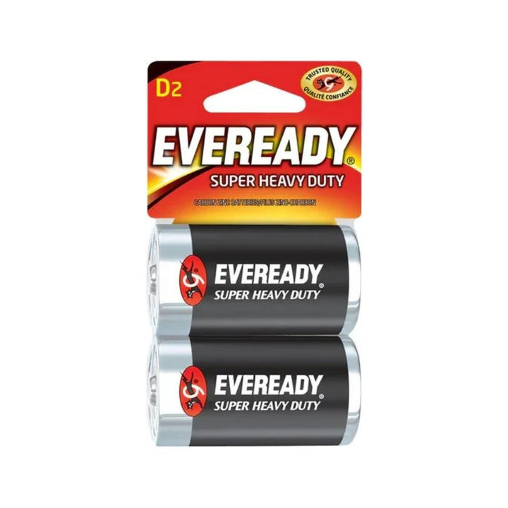 Eveready Super Heavy Duty D2 on a white background