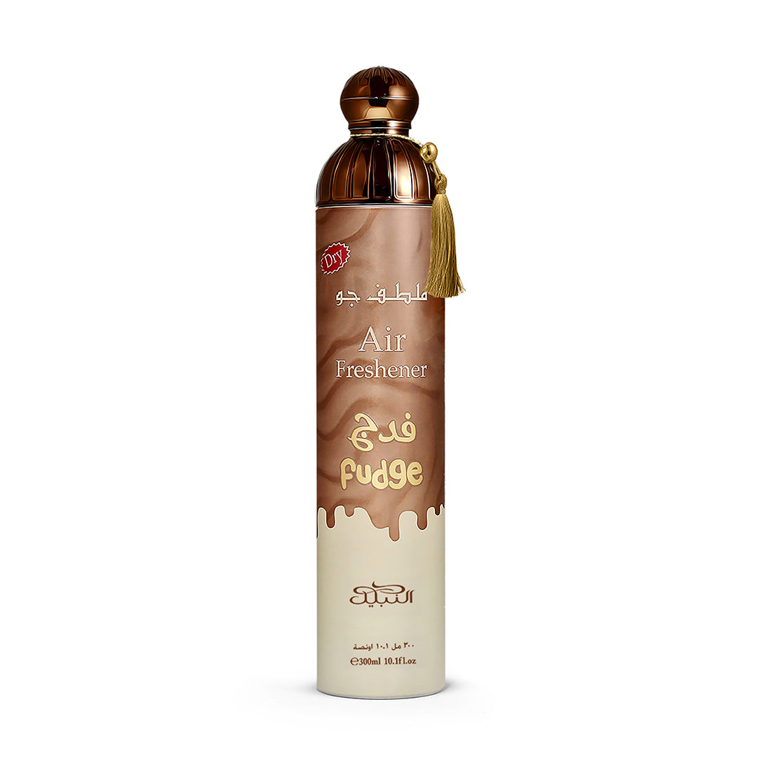 Fudge air freshener bottle on a white background