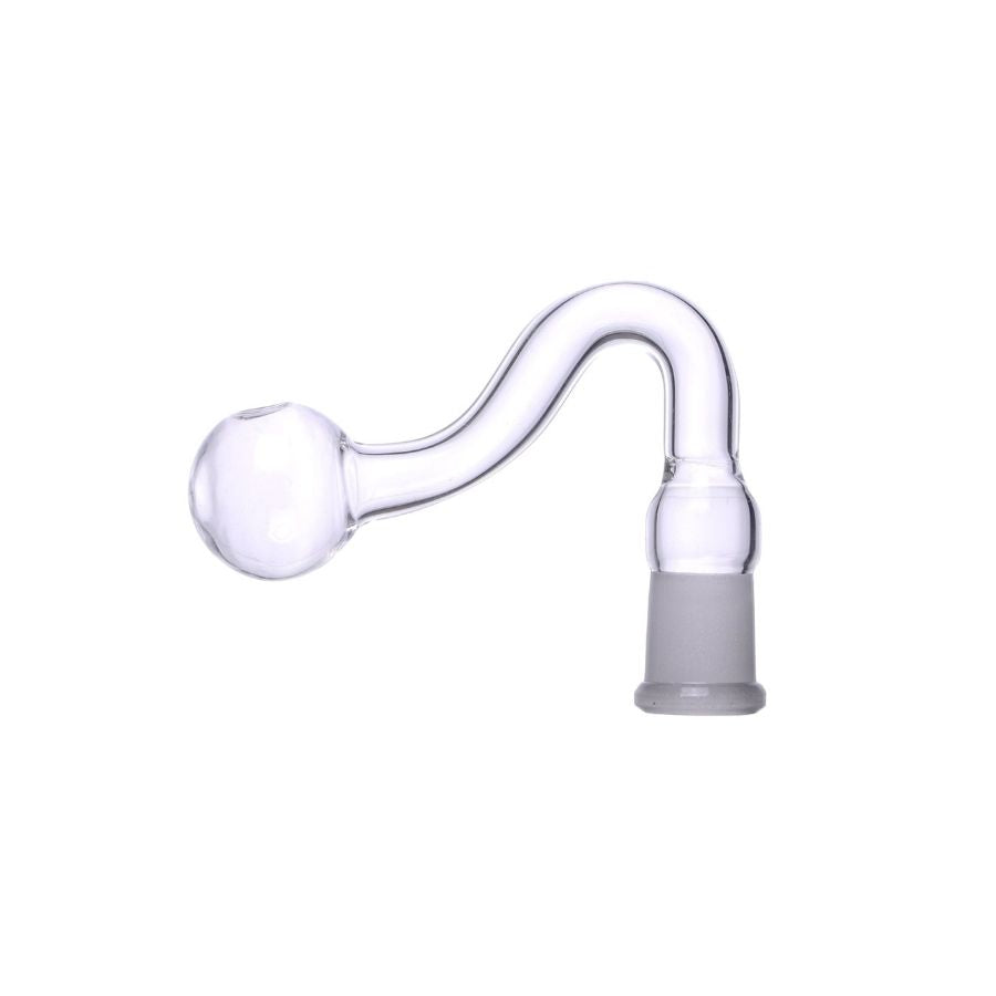 Glass oil burner 10mm female on a white background
