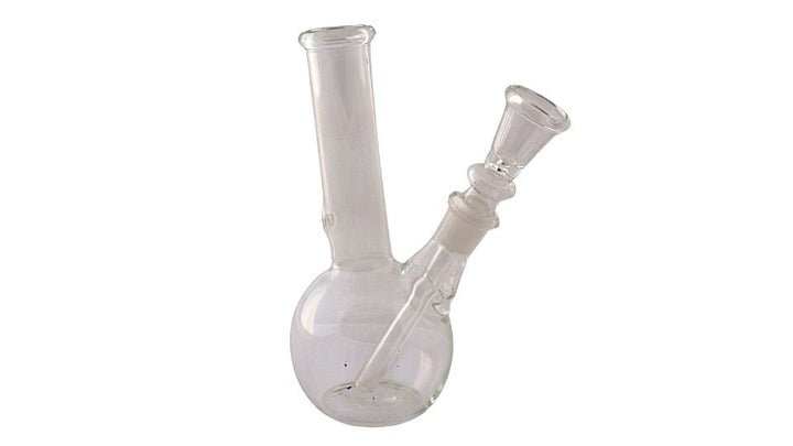 Glass water pipe on a white background