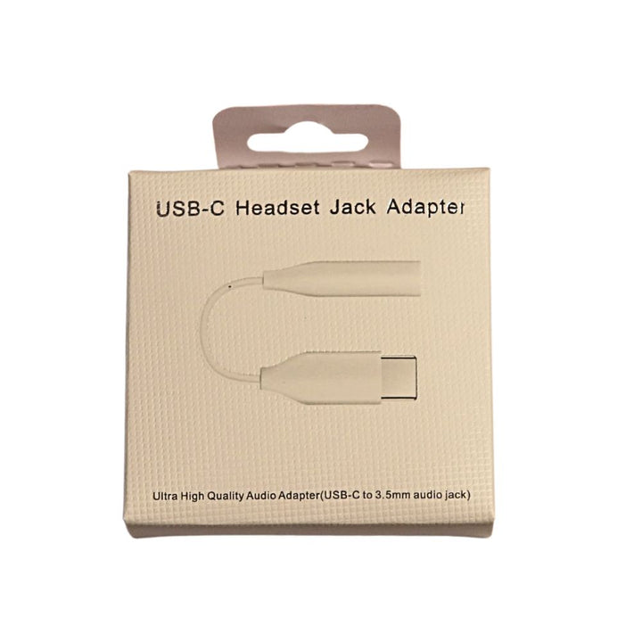 Headphone Jack to Type C Adapter on a White background