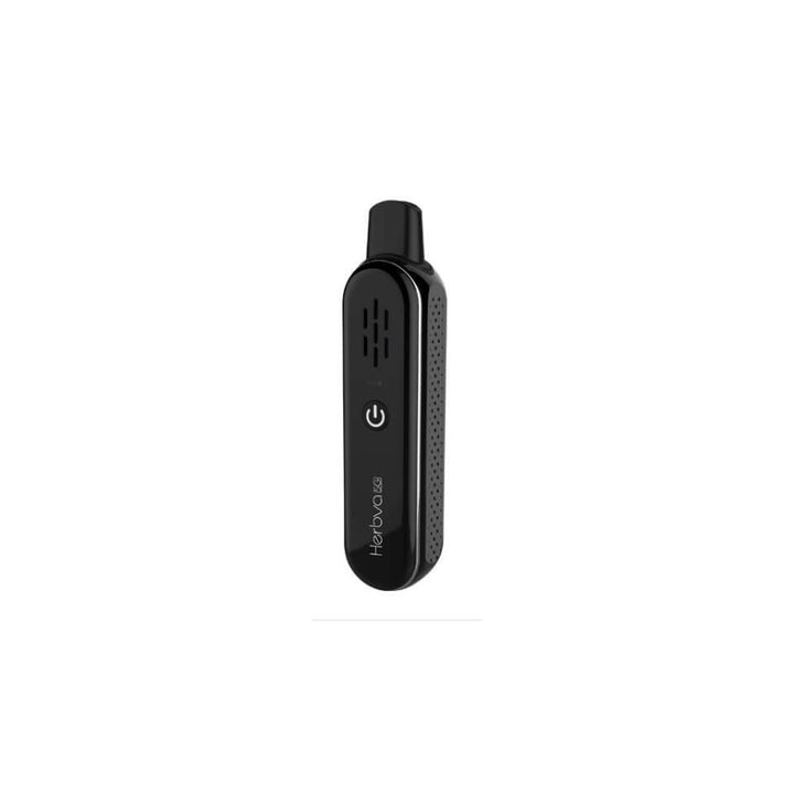 Black vape device on a white background