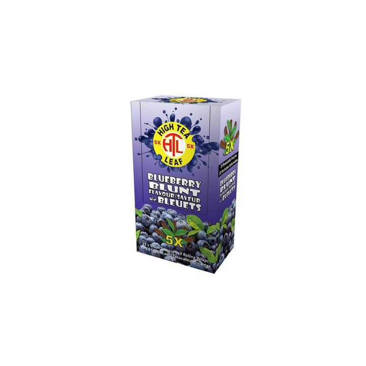 Box of High Tea Blueberry Blunt tea on a white background