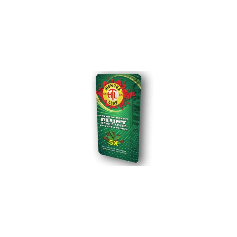 Green and red package of High Tea Leaf on a white background
