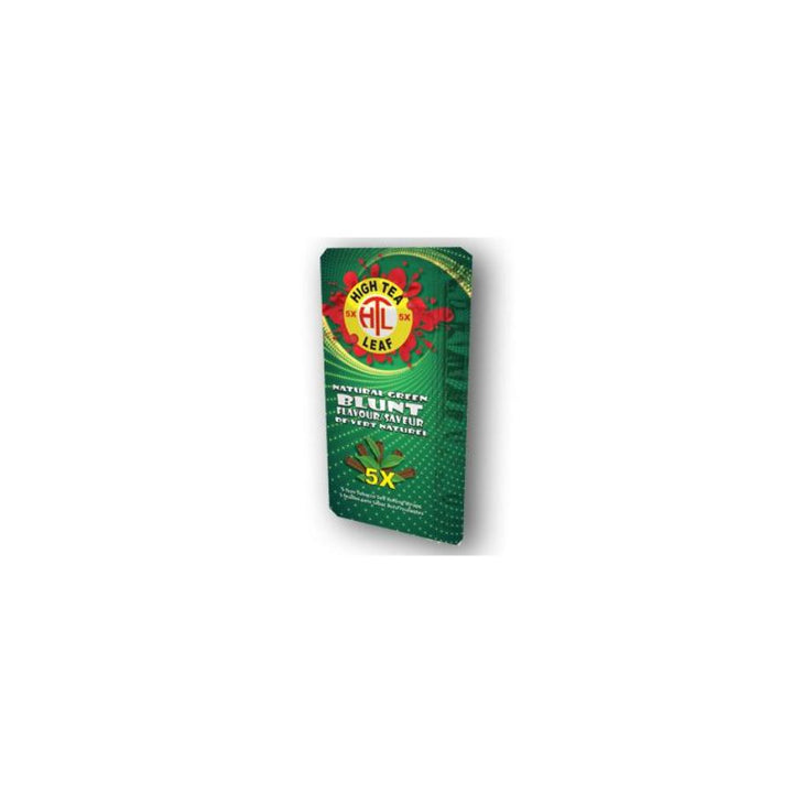 Green and red package of High Tea Leaf on a white background