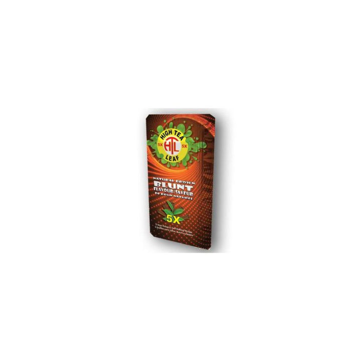 Hemp leaf product packaging on a white background