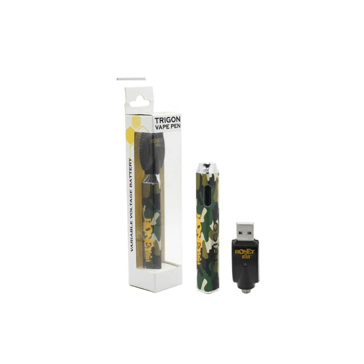 Trigon vape pen with packaging on a white background