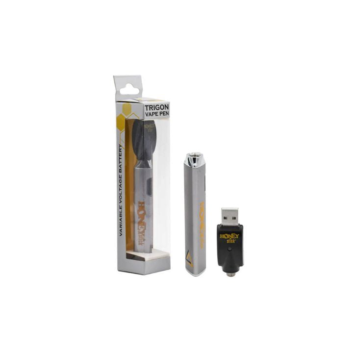 Trigon vape pen with packaging on a white background