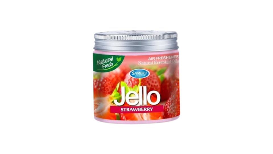 Jello air freshener strawberry  on a white background