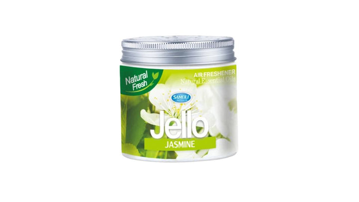  Jell-O air freshener jar with jasmine scent on a white background