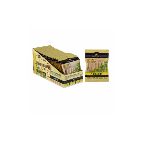 Packaging of King Farm filters on a white background