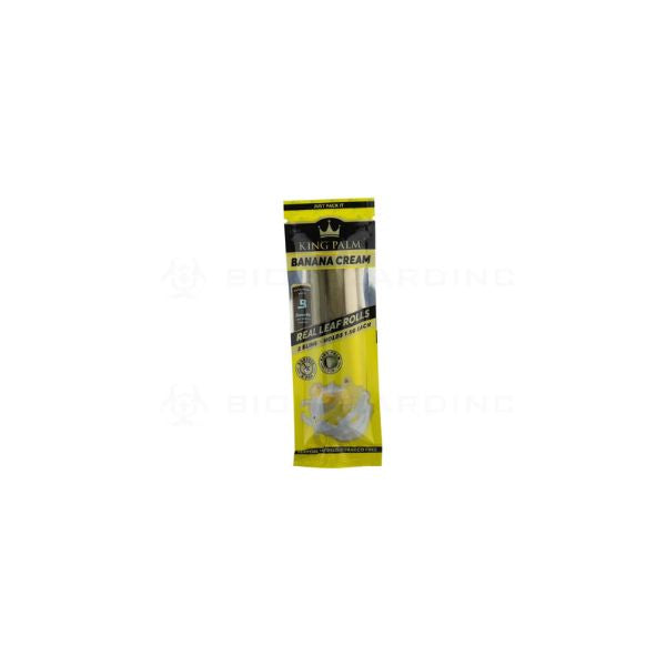 Pack of King Palm Banana Cream palm leaf rolls on a white background